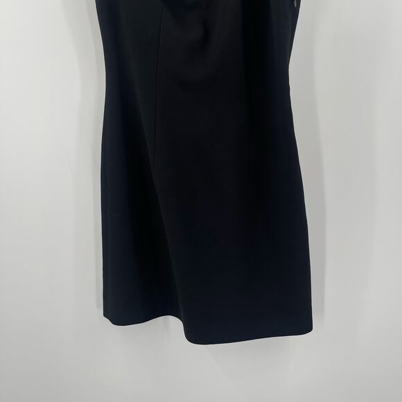 VINTAGE X LAUNDRY BY SHELLI SEGAL Dress Size 4 Mini One Shoulder Black LBD 90s - Picture 9 of 10